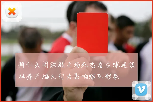 拜仁关闭欧冠主场死忠看台球迷领袖痛斥焰火行为影响球队形象